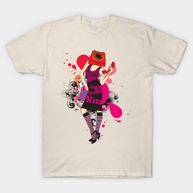 The Kiss T-Shirt by kirstiedesign